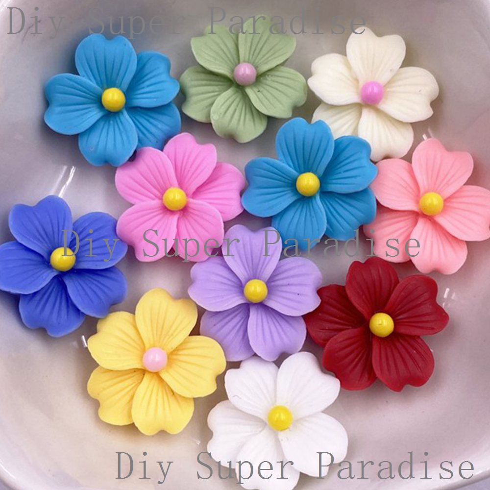 Paradise Jewelry & Watches Llc - 50 pièces résine colorée 16mm fleur