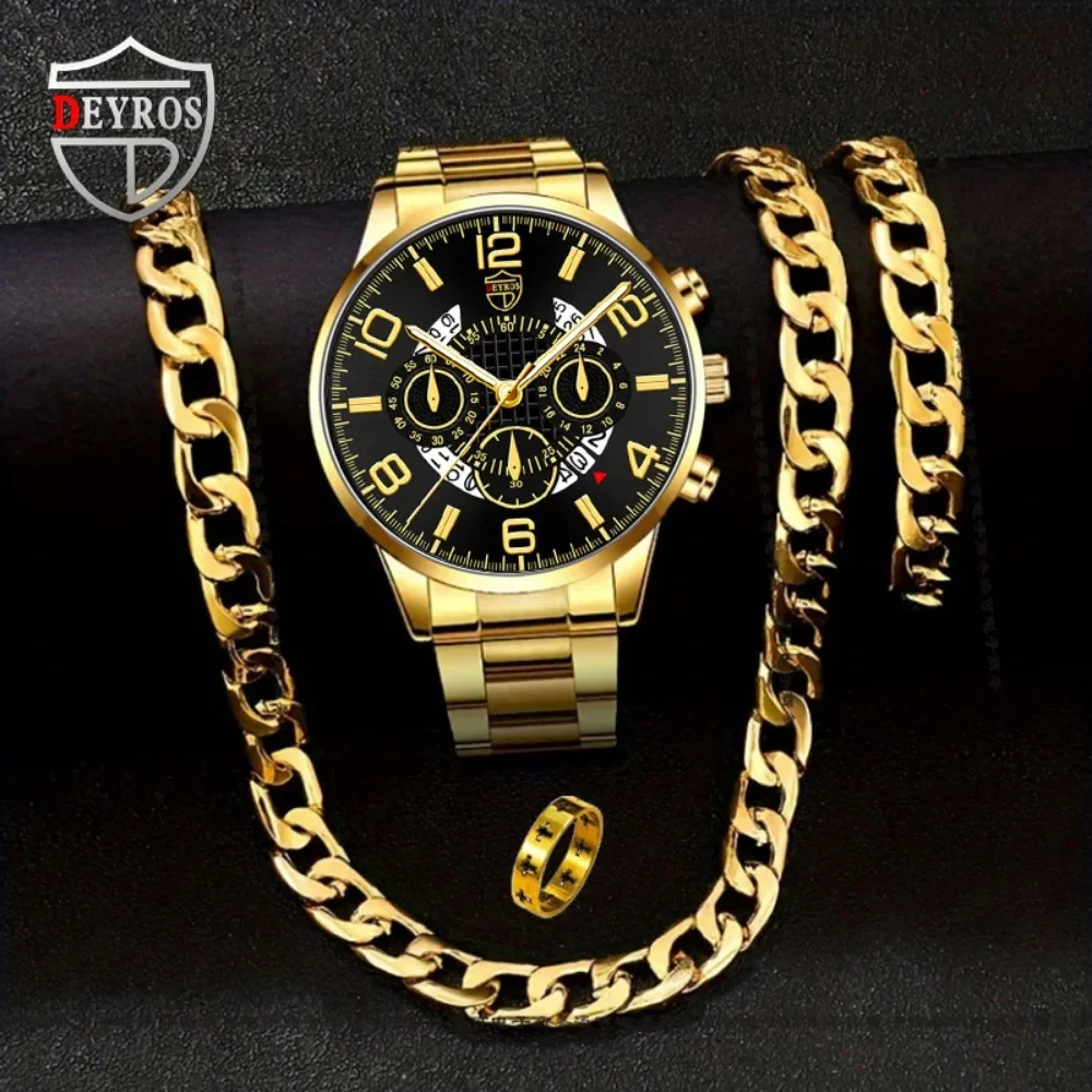 Jewelry Watch Making - 4 pièces/ensemble montre décontractée pour hommes
