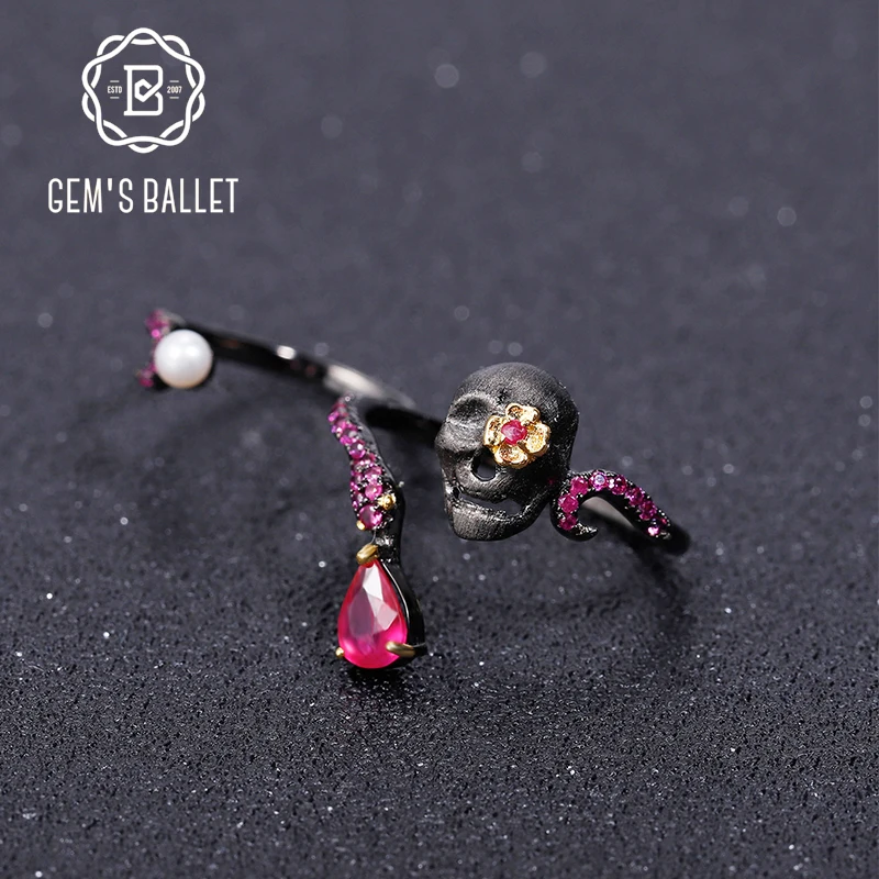 GEM'S BALLET-Bague tête de mor - Gothic Skull Ring avis et prix