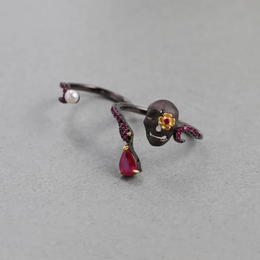 GEM'S BALLET-Bague tête de mor - Gothic Skull Ring avis et prix