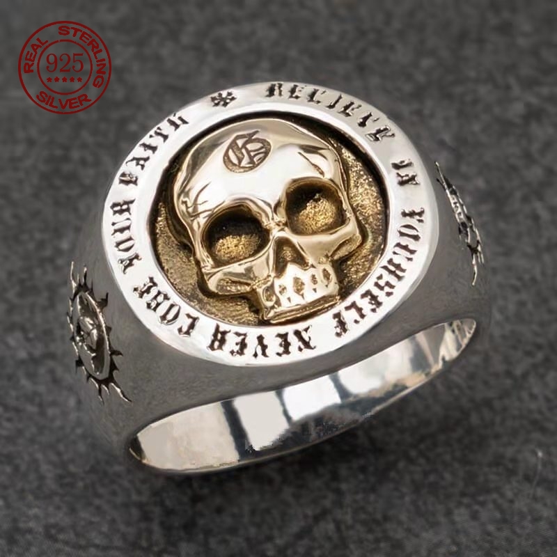 Bague en argent Sterling S925  - Gothic Skull Ring avis et prix
