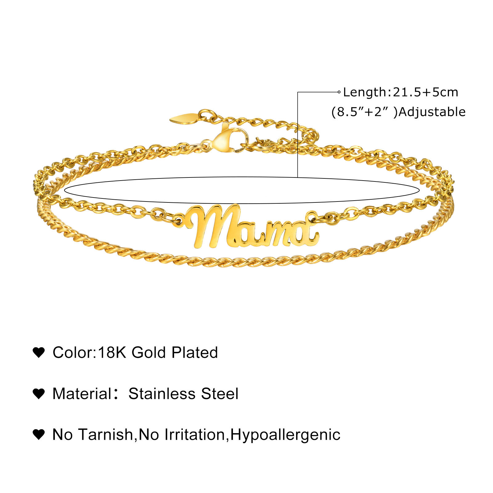 Vnox-Bracelets de cheville ave - Anklet Foot Chain avis et prix