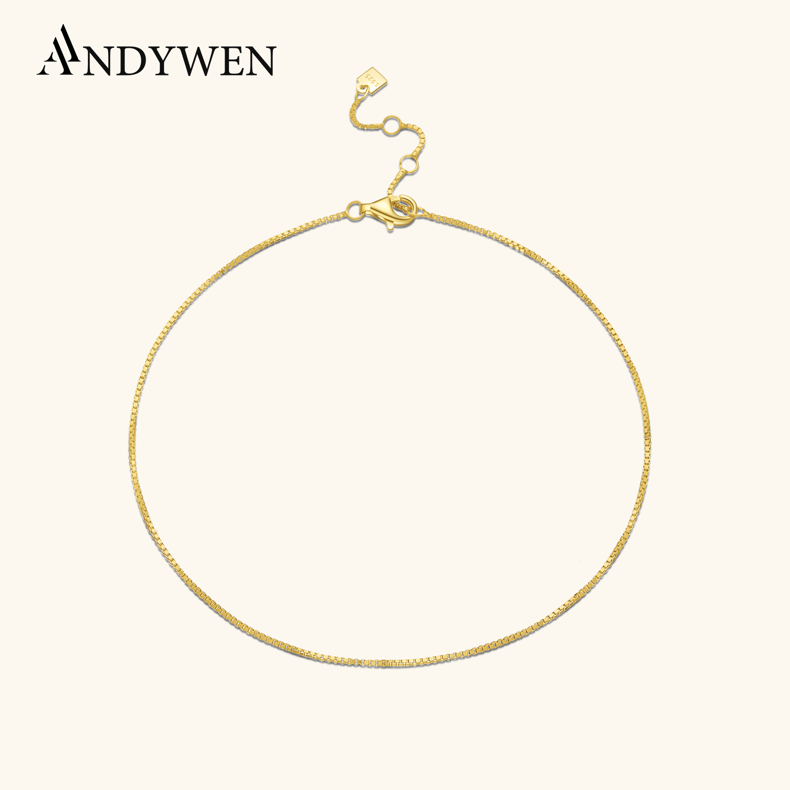 ANDYWEN 925 argent Sterling or - Anklet Foot Chain avis et prix